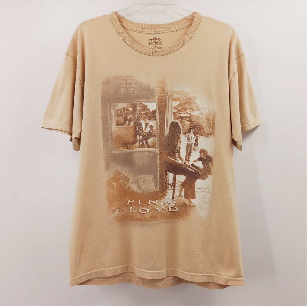 Vintage Pink Floyd Band Graphic TShirt Size L Tan 2000s Rockware Anthill Trading